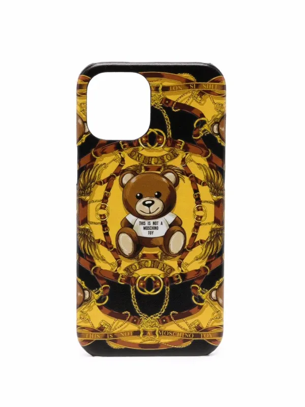 Moschino Teddy Bear Print Iphone 12 Pro Max Case Farfetch