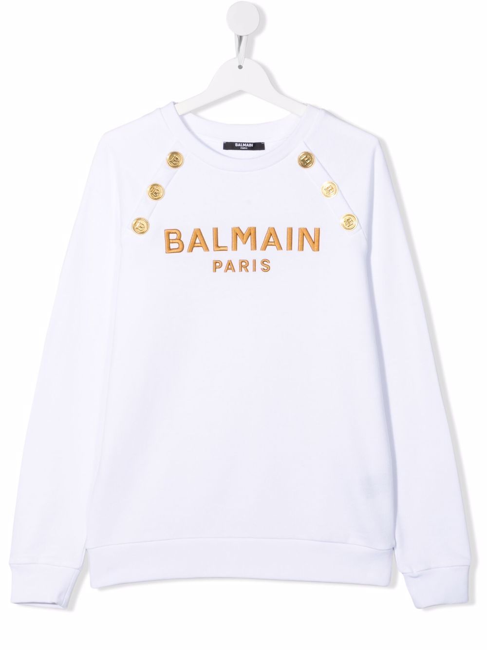 фото Balmain kids толстовка с вышитым логотипом