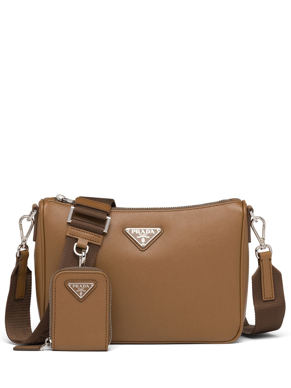 Prada logo-plaque Shoulder Bag - Farfetch