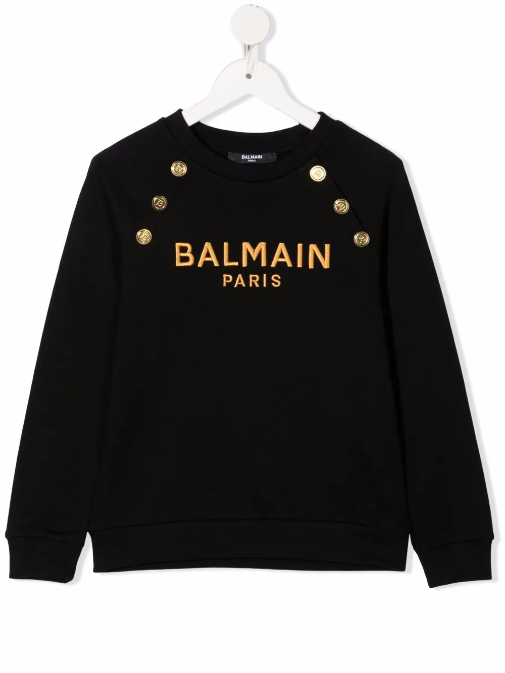 

Balmain Kids sudadera con logo bordado - Negro