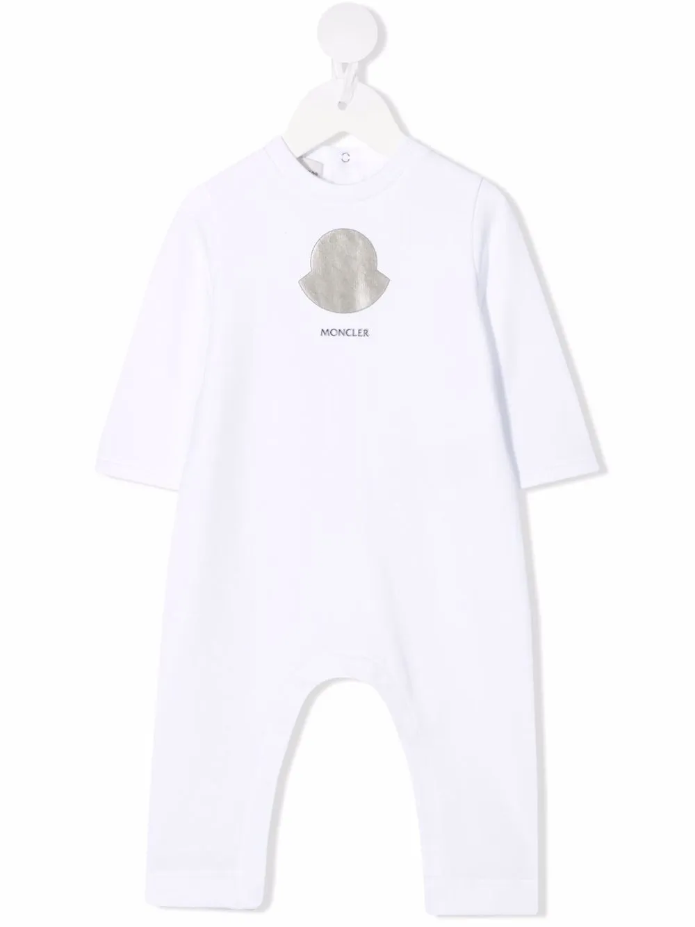 

Moncler Enfant mameluco con logo estampado - Blanco