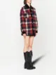 Miu Miu plaid wool shirt jacket