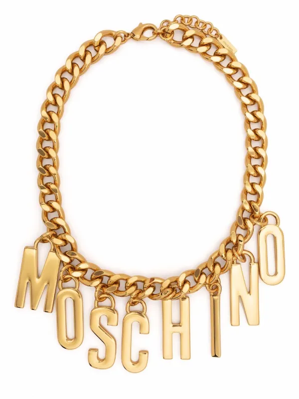 moschino logo necklace