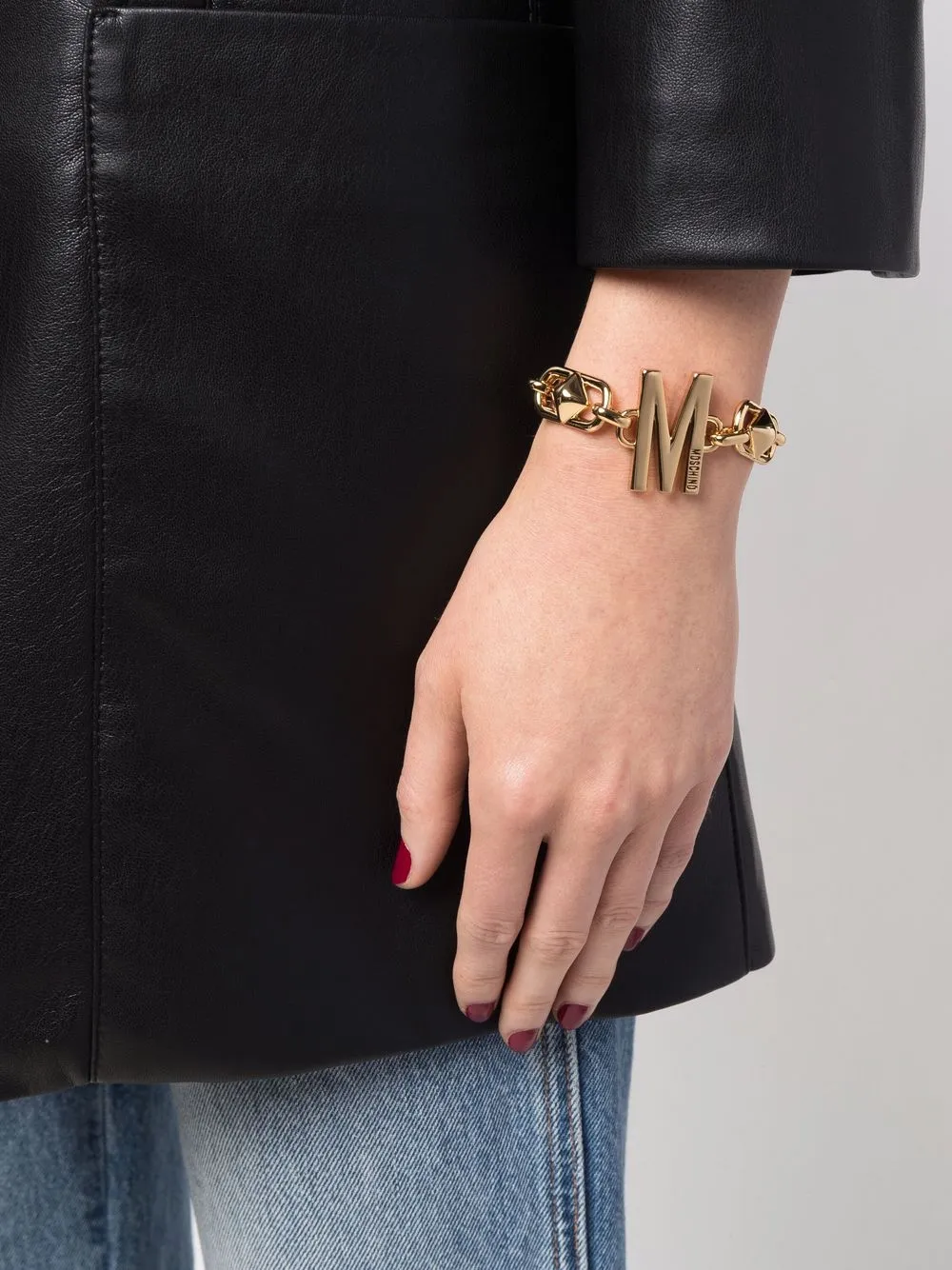 фото Moschino цепочный браслет с подвеской