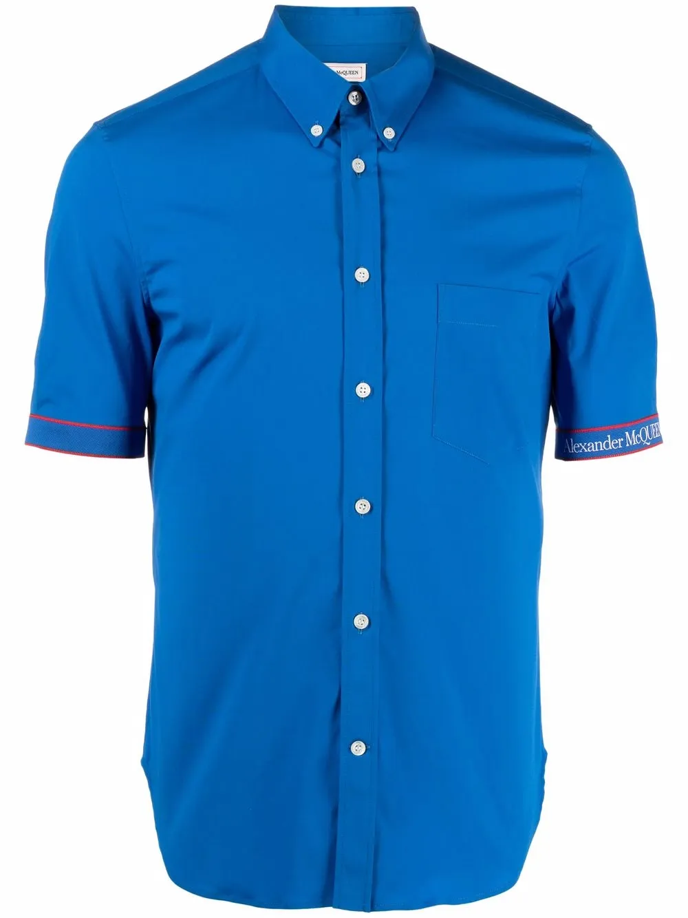 

Alexander McQueen camisa con ribete del logo - 4401 BLUE