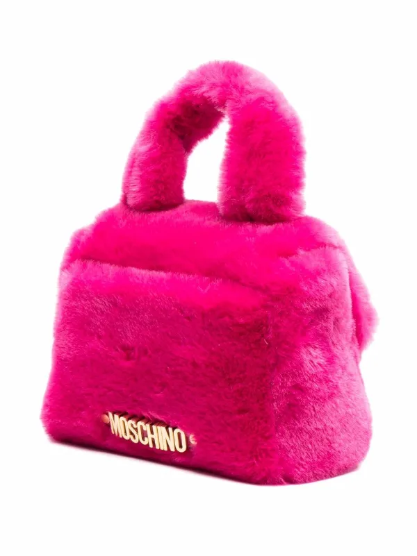 moschino faux fur bag