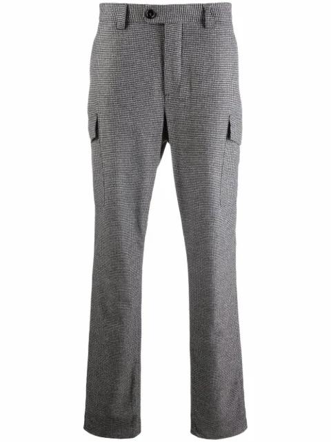 Brunello Cucinelli houndstooth-pattern tailored trousers