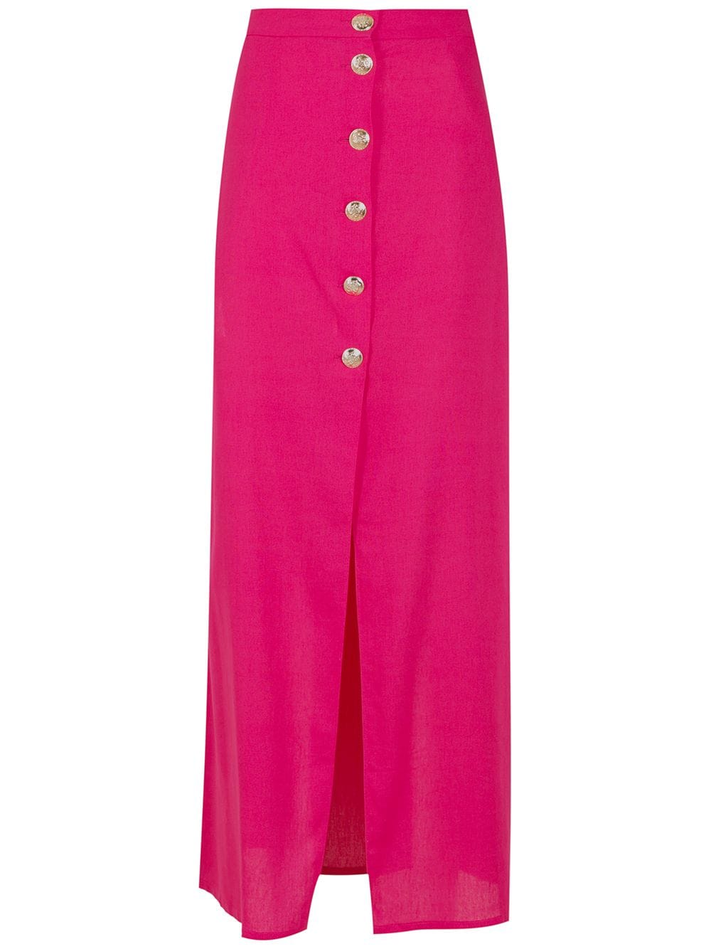 Adriana Degreas buttoned-up stretch-linen full skirt