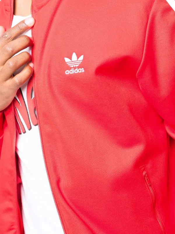 adidas beckenbauer jacket red