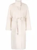 Yves Salomon belted shearling coat - Neutrals