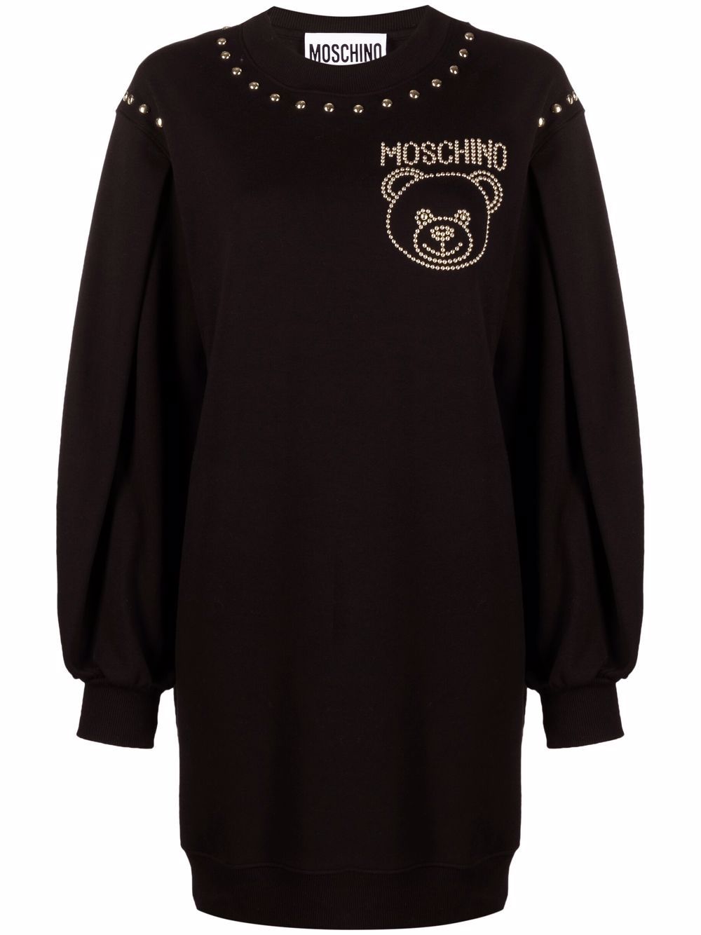фото Moschino платье-свитер с узором teddy bear