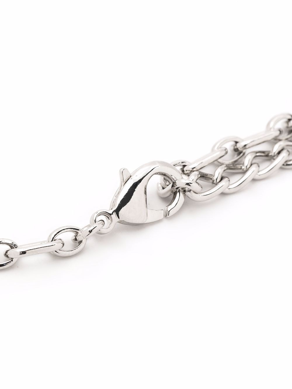 Shop Dolce & Gabbana Logo-plaque Chain-link Bracelet In Silber