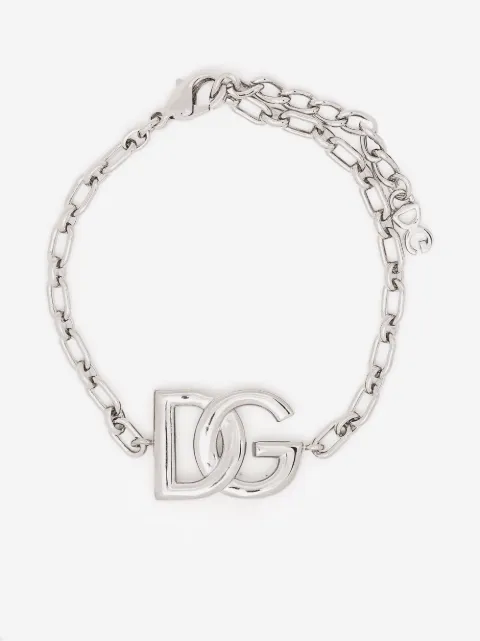 Dolce & Gabbana logo-plaque chain-link bracelet
