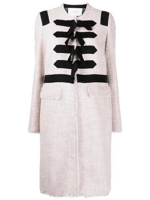 Manteau en tweed à simple boutonnage - Giambattista Valli - Modalova