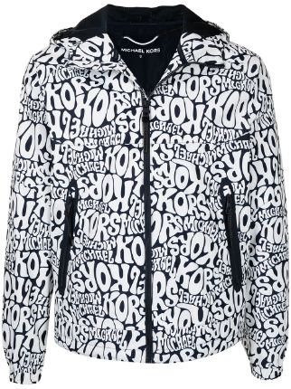 Shop Michael Kors lightweight printed windbreaker jacket with Express  Delivery - FARFETCH
