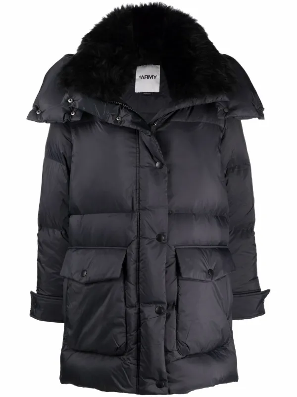 Yves Salomon lambswool-trim Hooded Down Jacket - Farfetch