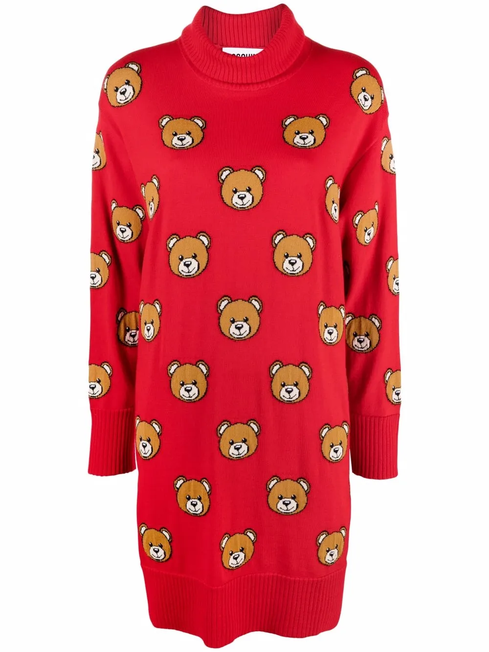 

Moschino vestido con bordado Teddy Bear - Rojo