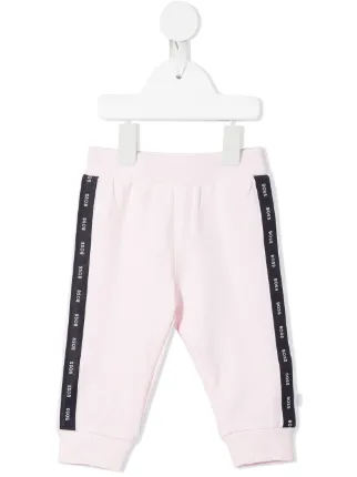 BOSS Kidswear logo-stripe cuffed-ankle 