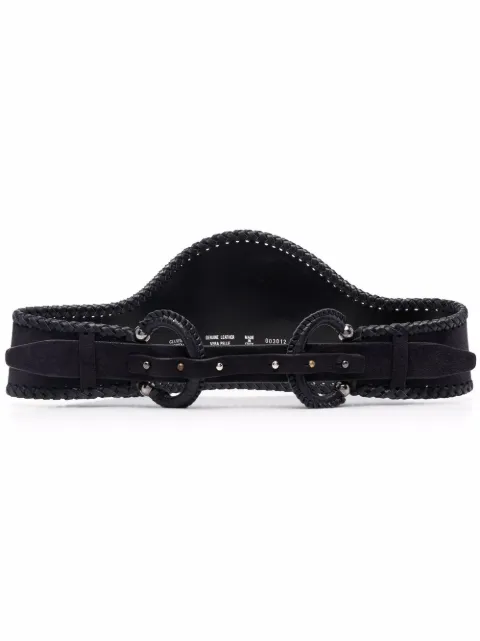 Gianfranco Ferré Pre-Owned cinturón de gamuza con hebilla doble 2000