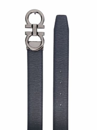 Gancini-buckle leather belt展示图