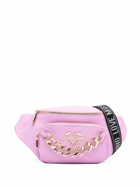 Love Moschino Pochete com acabamento de corrente em coração