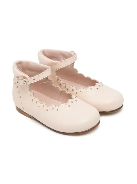 Chloé Kids scalloped ballerina shoes