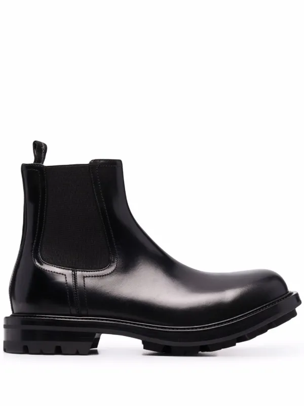 alexander mcqueen leather boots