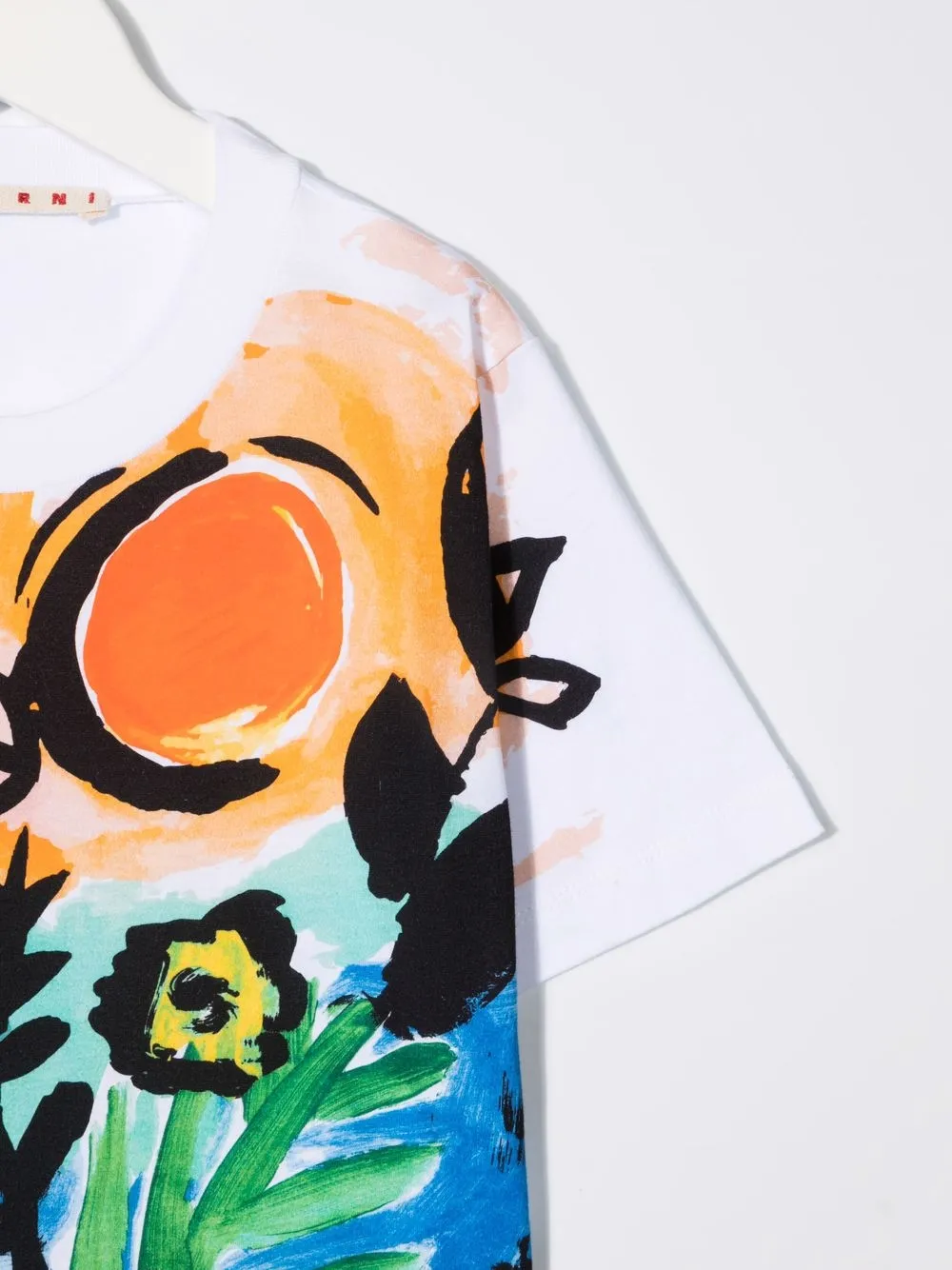 фото Marni kids футболка с абстрактным принтом