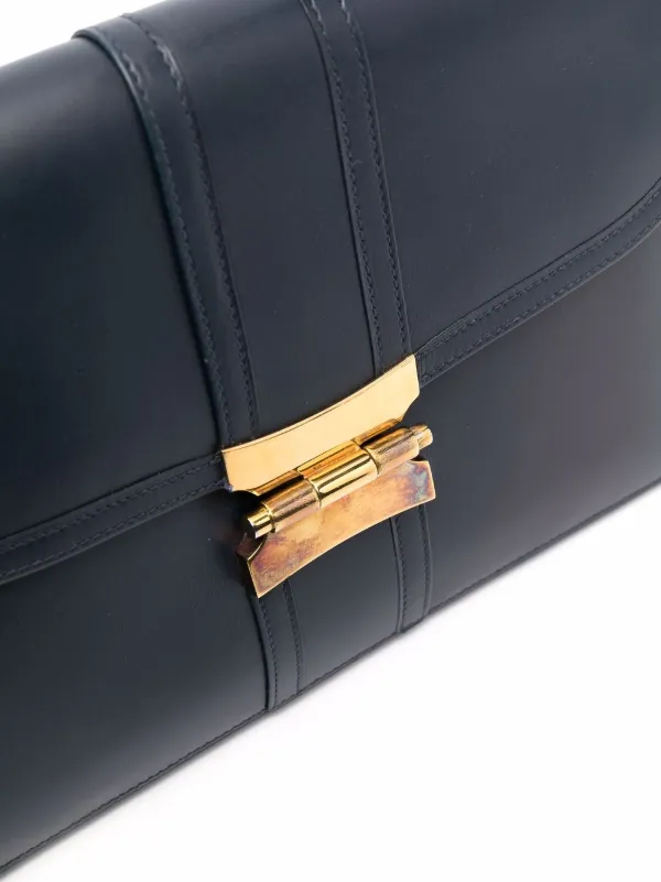 Hermès Pre-Owned 1997 Flap Clutch | Blue | FARFETCH ID