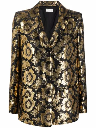 Saint laurent online gold blazer