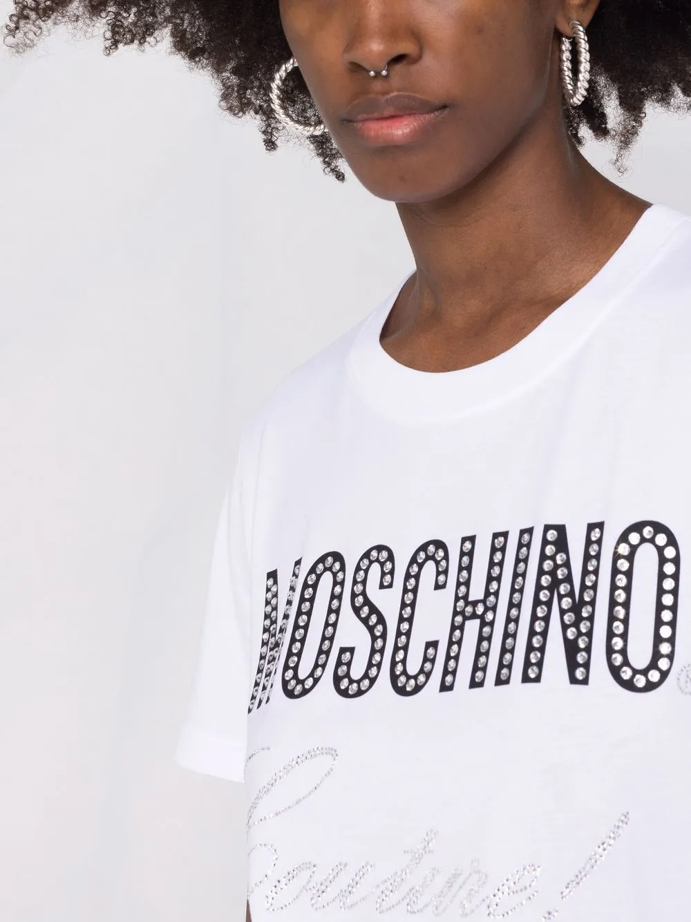 фото Moschino футболка с кристаллами