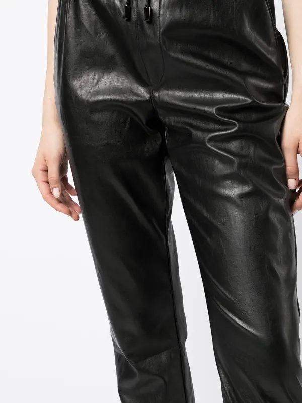 paige leather joggers