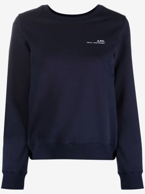 A.P.C. logo-print cotton sweatshirt