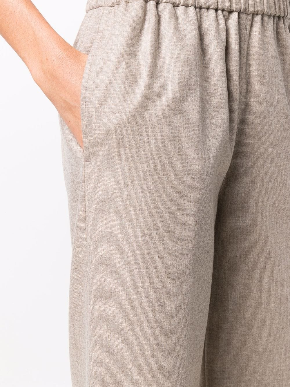 Shop Aspesi Elasticated Wide-leg Trousers In Neutrals
