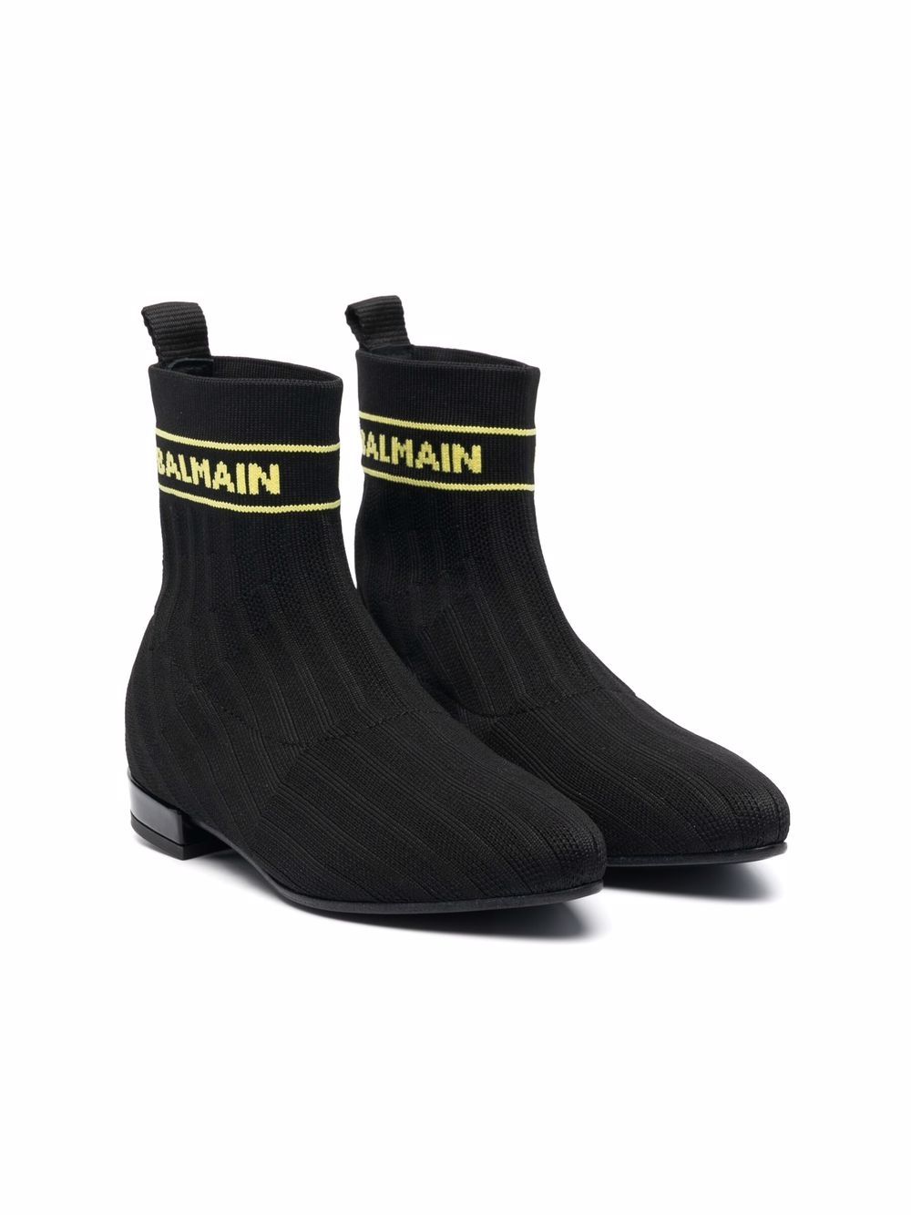 

Balmain Kids botas estilo calcetín con logo - Negro