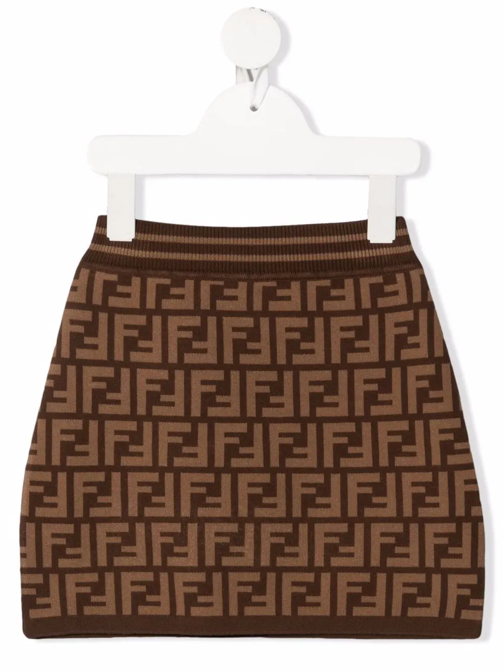 Fendi Kids трикотажная юбка с узором FF