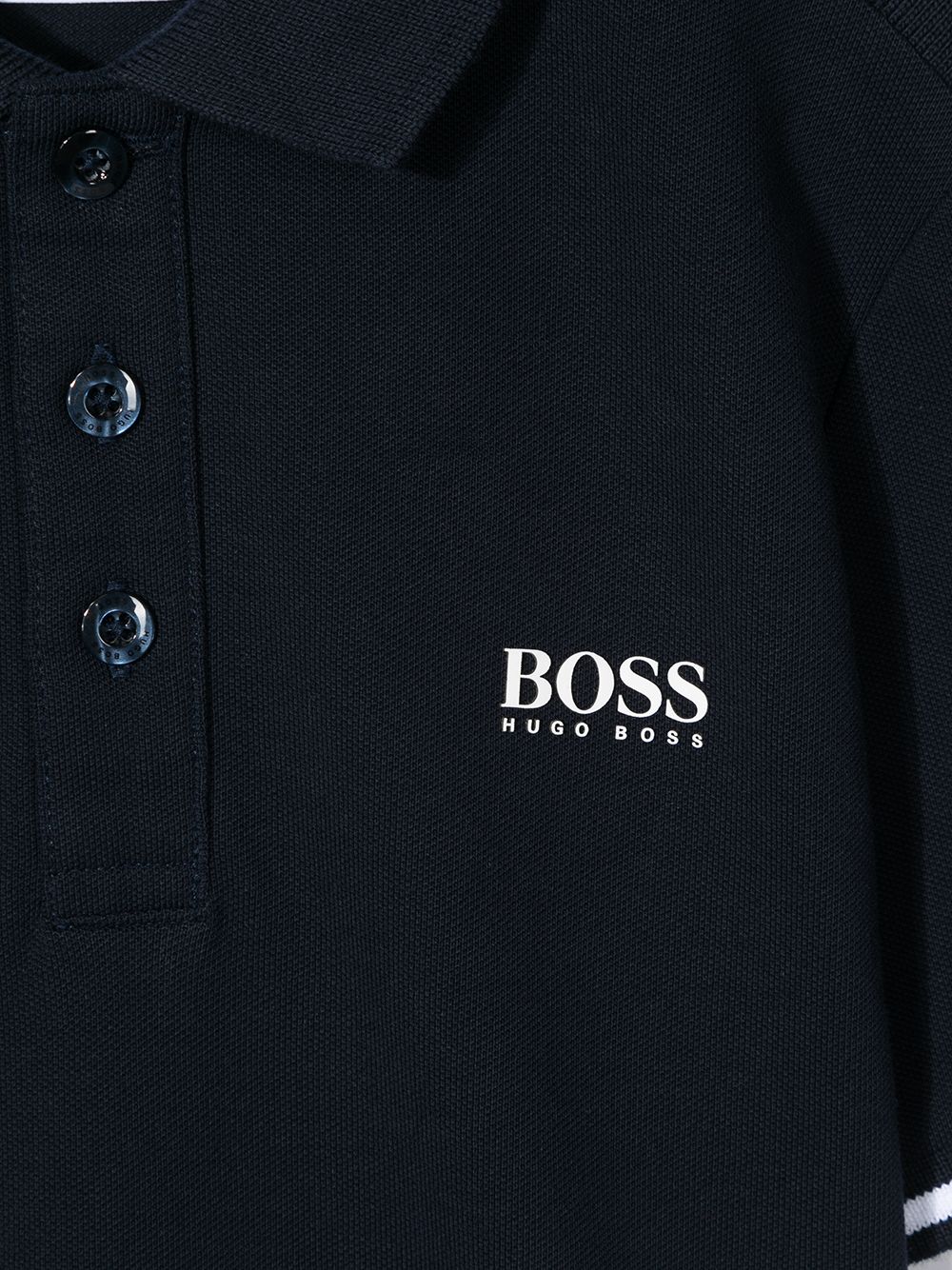 Shop Bosswear Logo-print Panelled Polo Shirt In Blue