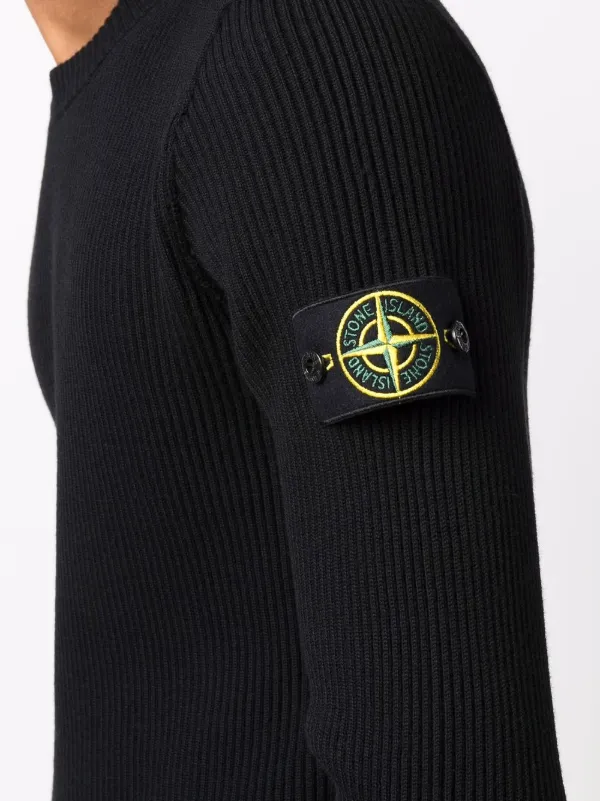 Stone Island ribbed crew neck jumper 