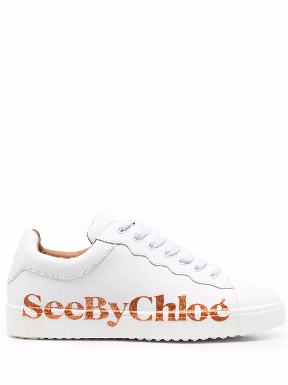 

See by Chloé logo low-top sneakers - White