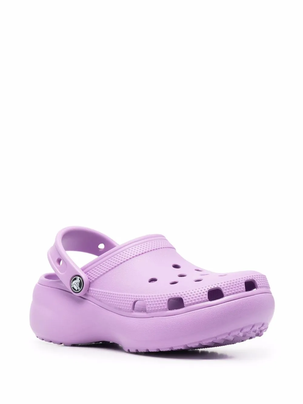 фото Crocs клоги на платформе с ремешком на пятке