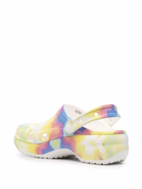 tie dye platform crocs womens
