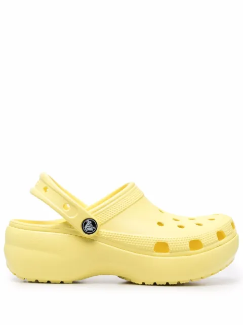 platform yellow crocs