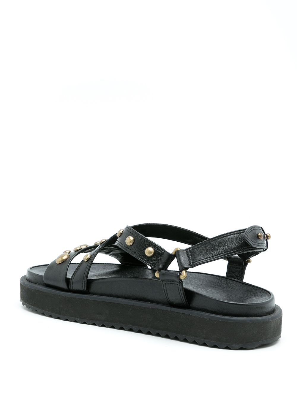 NK CINTIA LEATHER FLAT SANDALS 