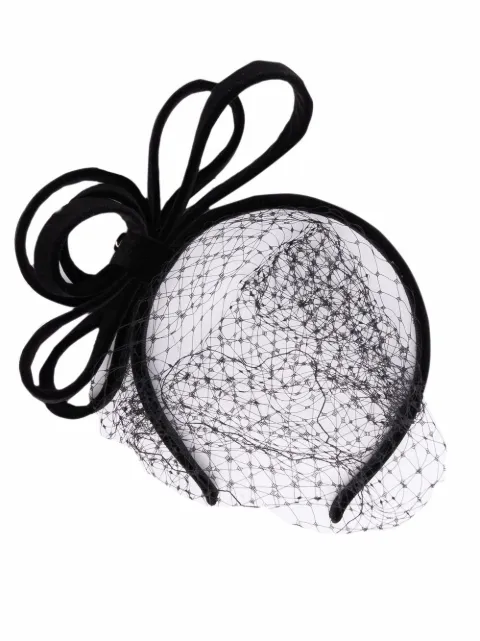 RED(V) mesh-detail velvet fascinator