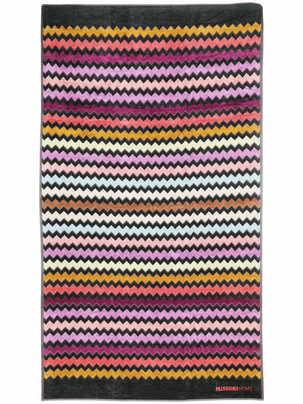 фото Missoni home пляжное полотенце с узором и логотипом