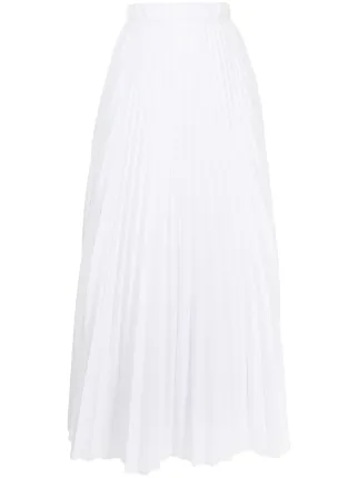 White pleated online maxi skirt uk