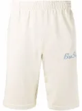 BLUE SKY INN logo-embroidered cotton shorts - Neutrals