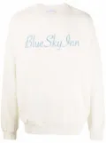 BLUE SKY INN logo-embroidered cotton sweatshirt - Neutrals