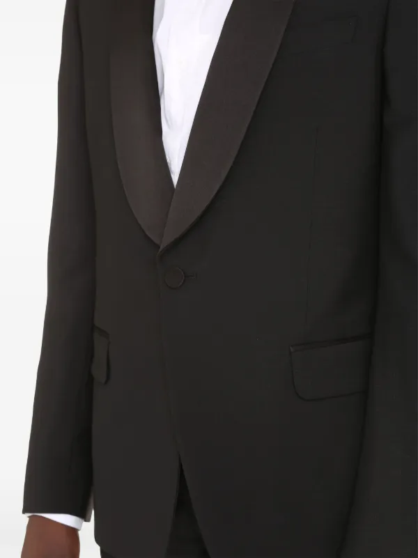 美品　GUCCIグッチ　スーツ　シンプル　フォーマル　ブラック　ウール　シングル スリムフィット ウールモヘア スーツ ・ダークブルー | GUCCI公式