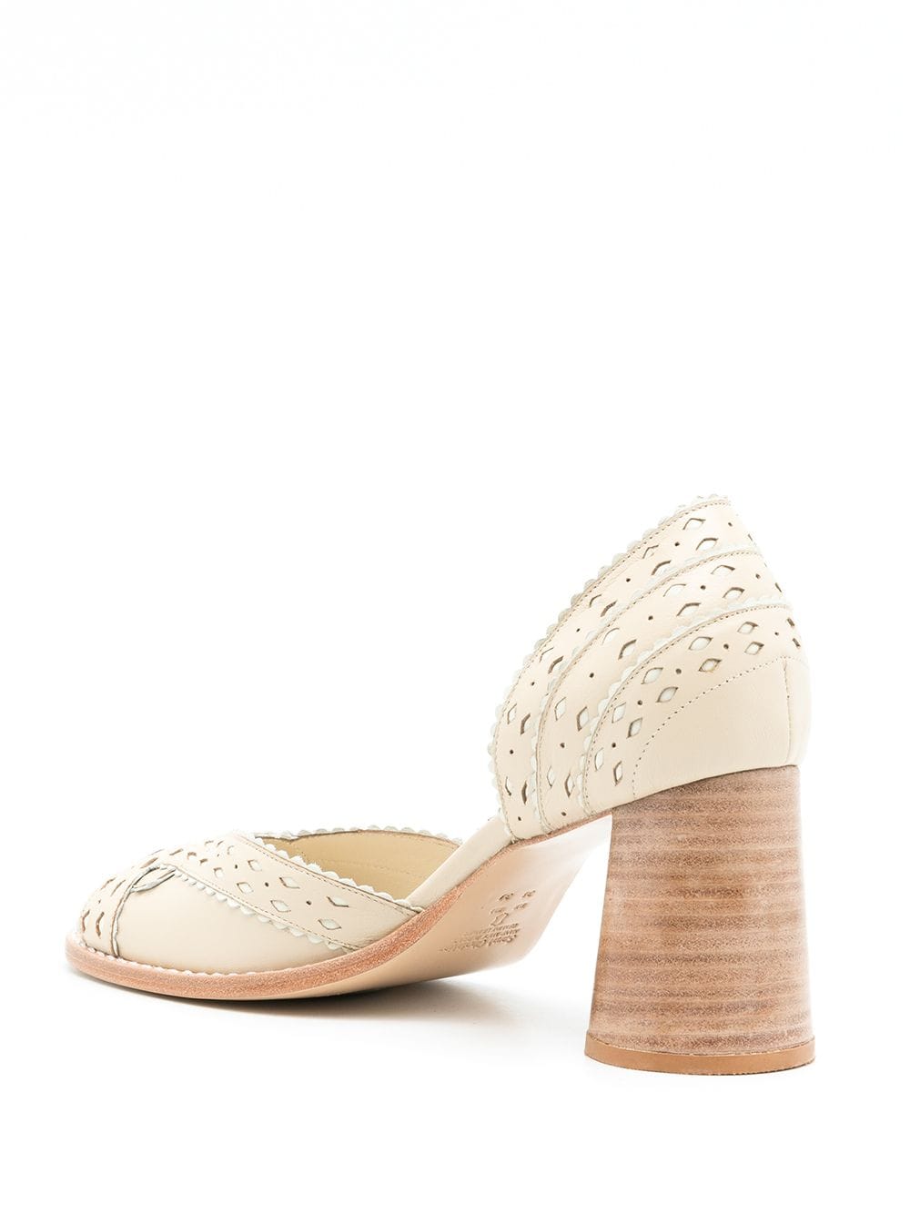 Shop Sarah Chofakian Secret Garden Pumps In Neutrals